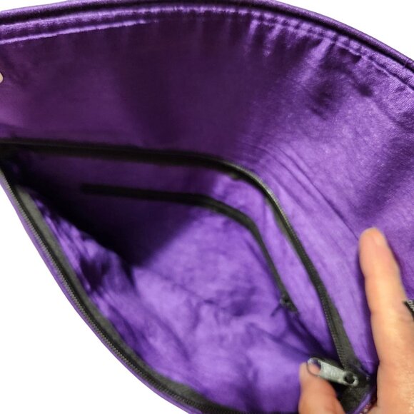 Colorful Sacred Threads Boho Clutch Purse With Beaded Strap & Embroidered Patter - Picture 9 of 10